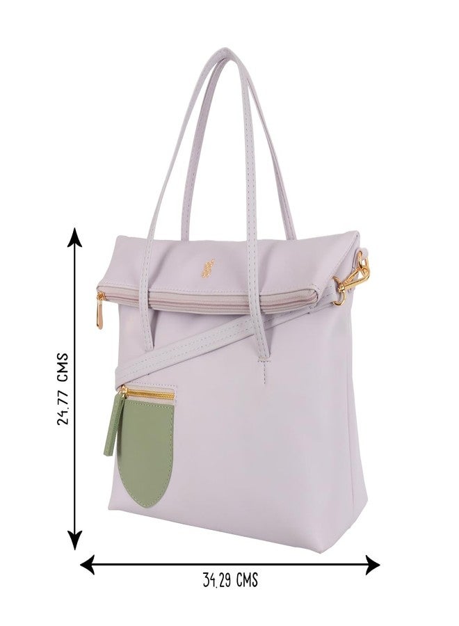 Baggit Women Purple Satchel Handbag Medium Size | Ladies Stylish Casual Purse Bag - Image 3